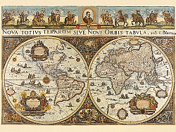 Wereldkaart, 1665 (3000 stukjes)